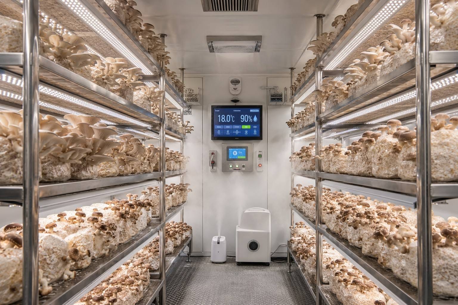 Intelligente Fruhjahrskultur im Pilzlager mit Pflanzenfabrik-Technologie