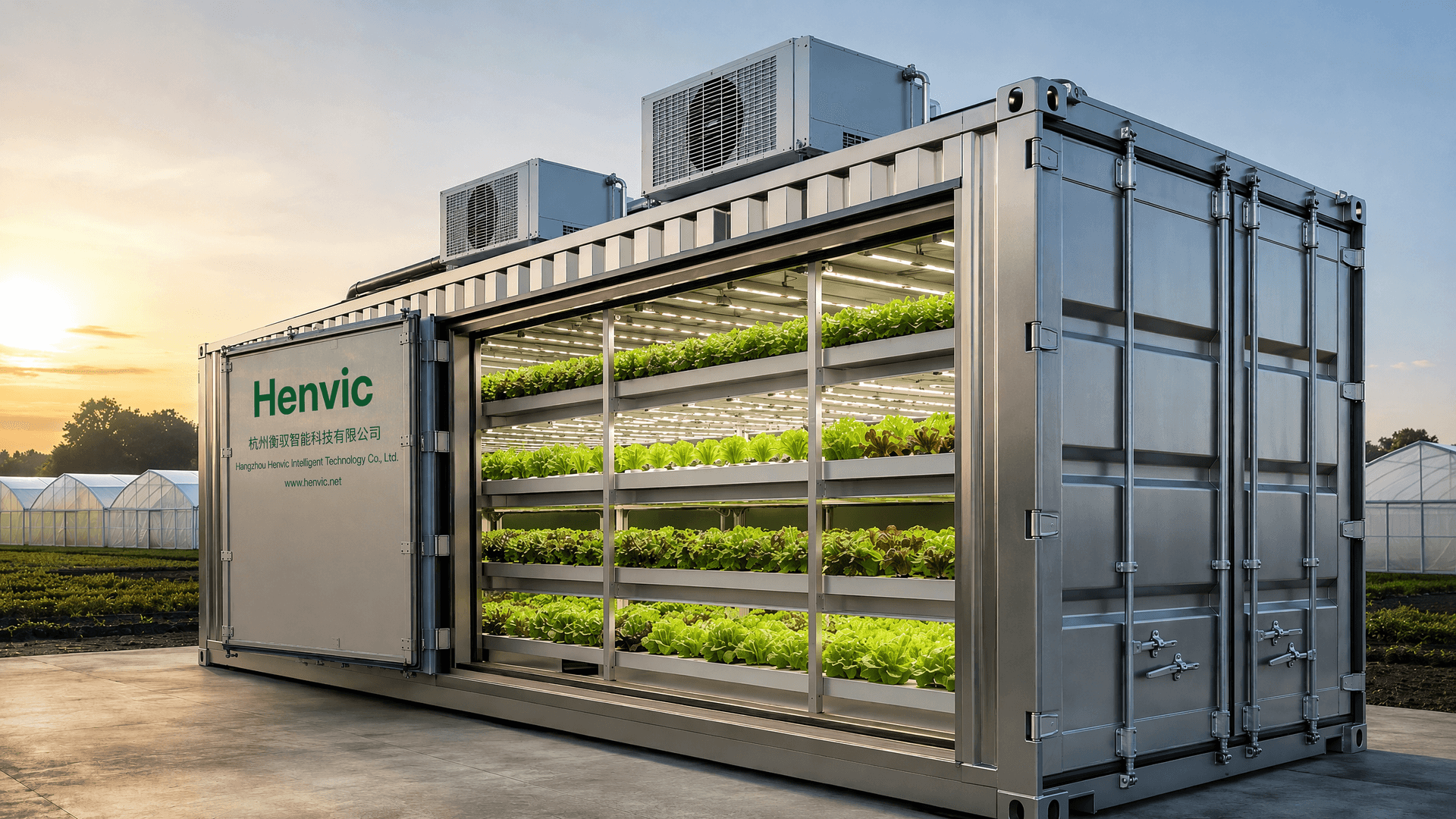 Großer intelligenter Obst- und Gemüseanbau-Container für die Farm