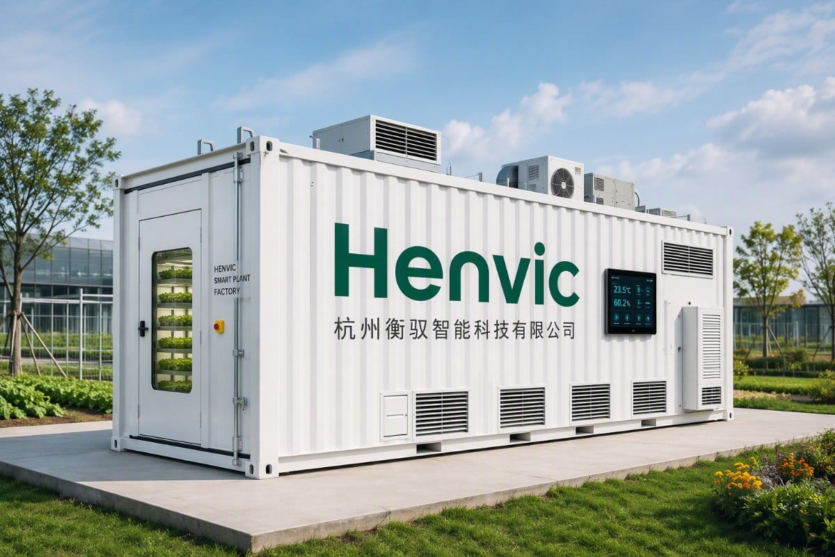 Henvic Container-Pflanzenfabrik für Obst, Gemüse und Pilze