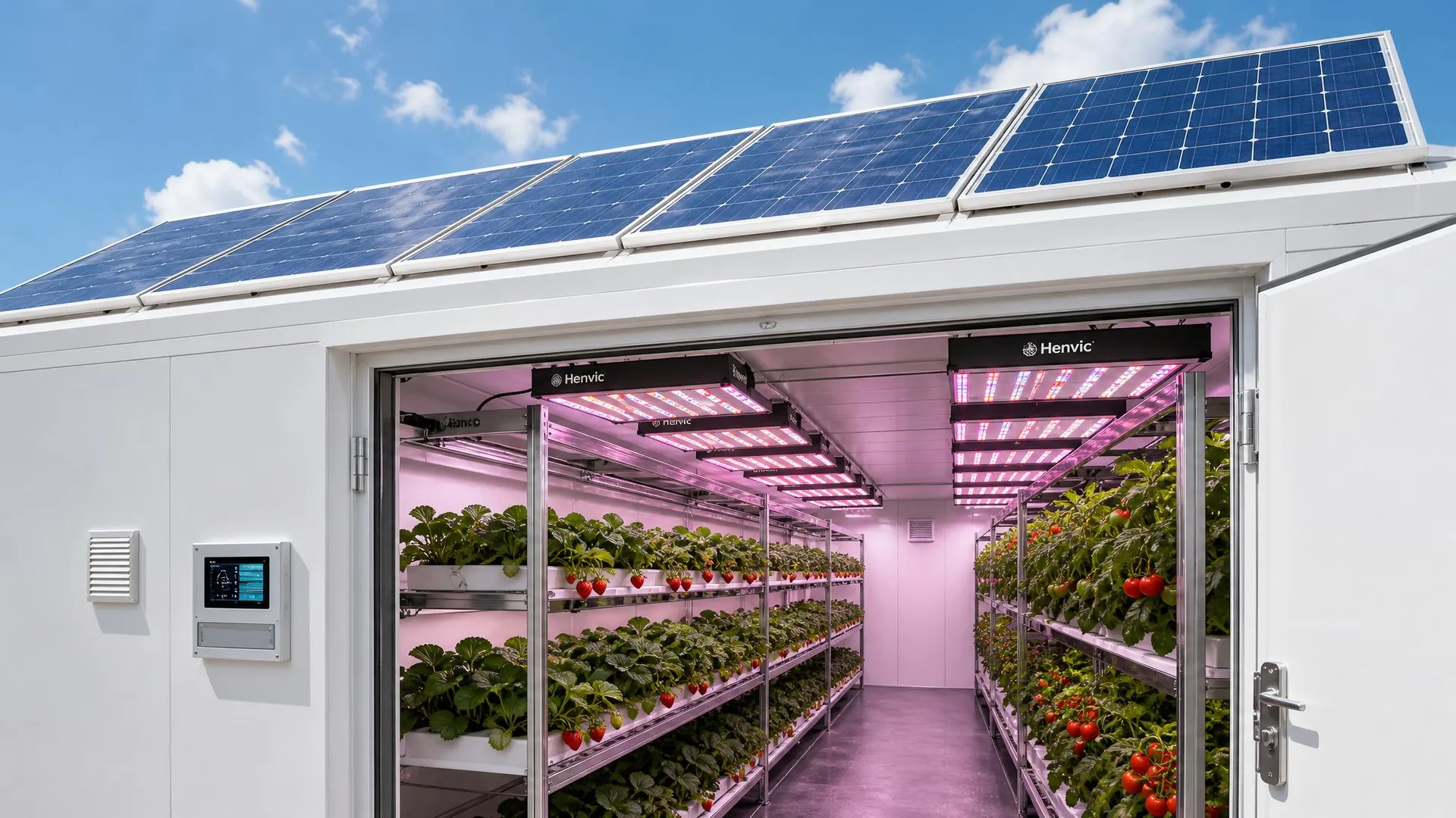 Henvic Solar-Zusatzbeleuchtung der intelligenten Obst- und Gemüseanbau-Kabine